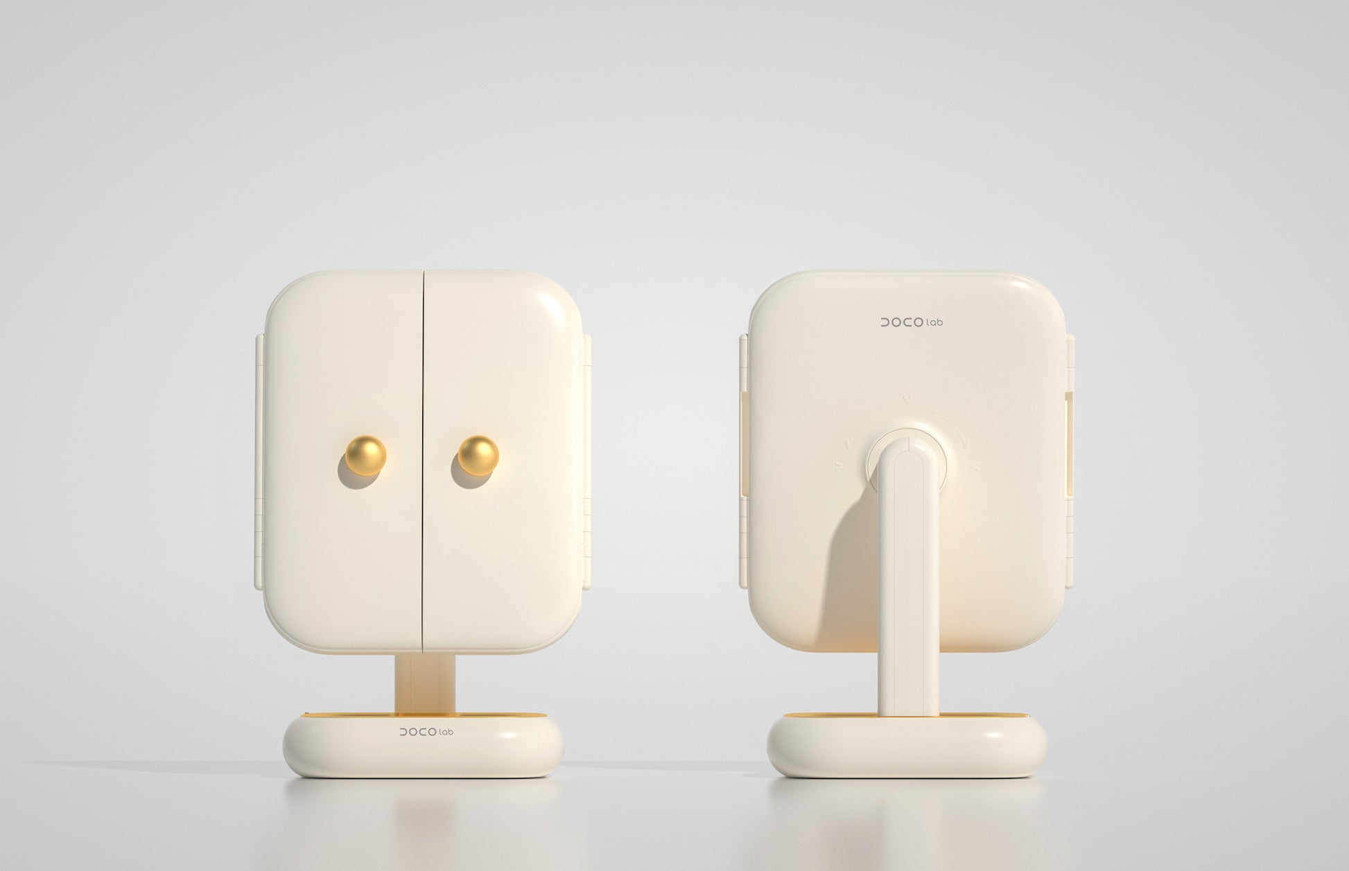 DOCO LAB Battery capacity: 2500mAh, middle mirror lamp bead three-color temperature, one-button touch control, long press stepless dimming, with a 2x mirror, a 5x mirror,