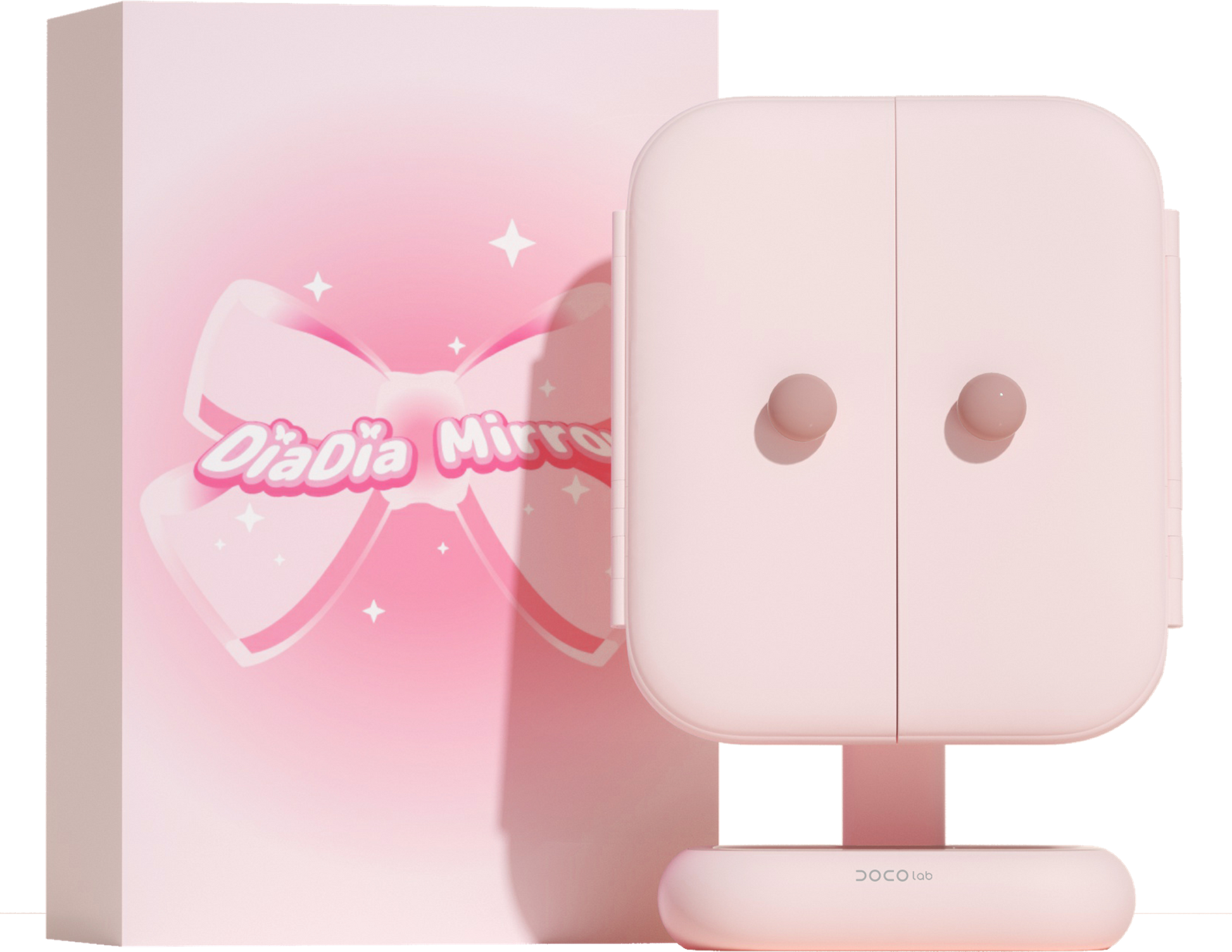 DOCO LAB Battery capacity: 2500mAh, middle mirror lamp bead three-color temperature, one-button touch control, long press stepless dimming, with a 2x mirror, a 5x mirror,