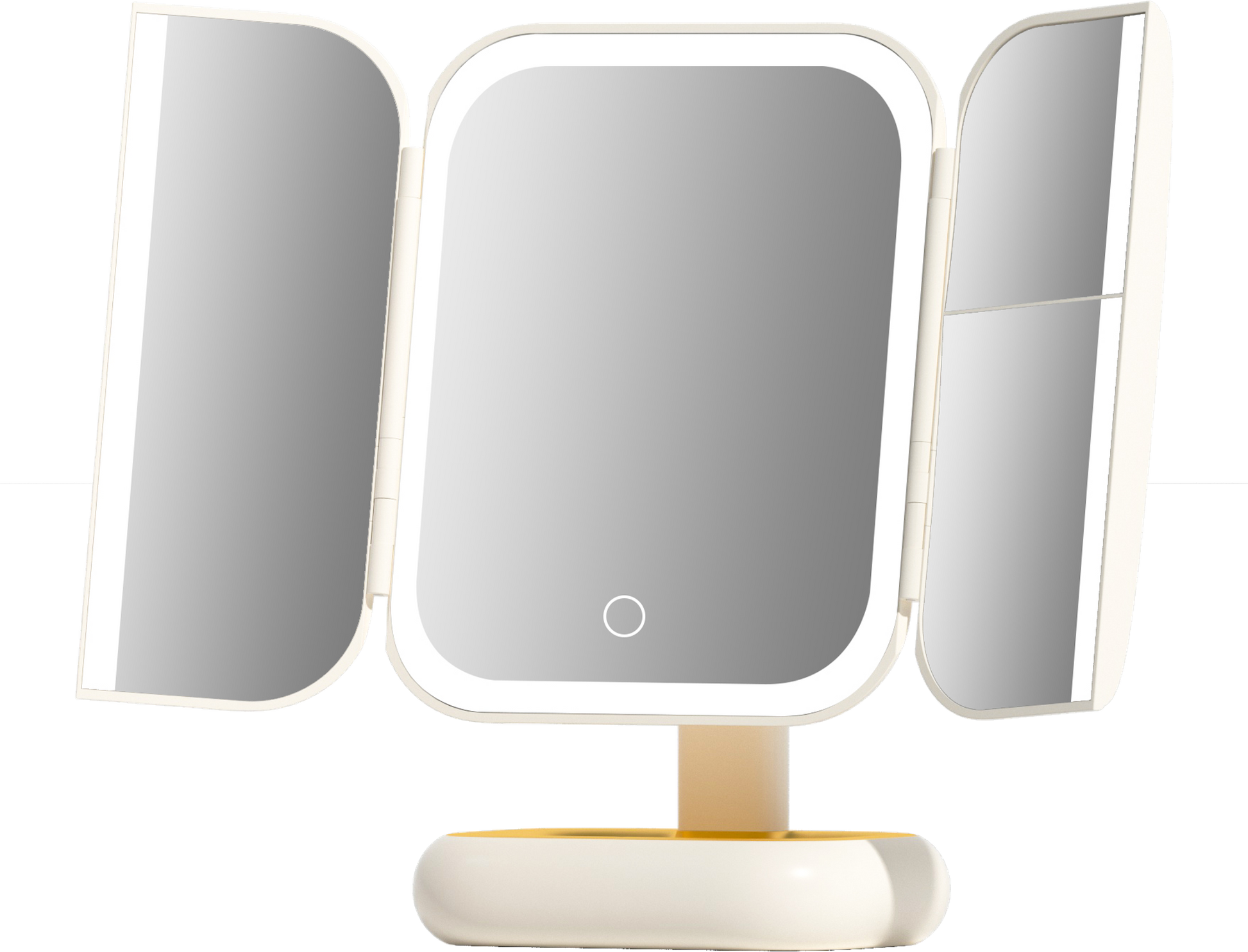 DOCO LAB Battery capacity: 2500mAh, middle mirror lamp bead three-color temperature, one-button touch control, long press stepless dimming, with a 2x mirror, a 5x mirror,