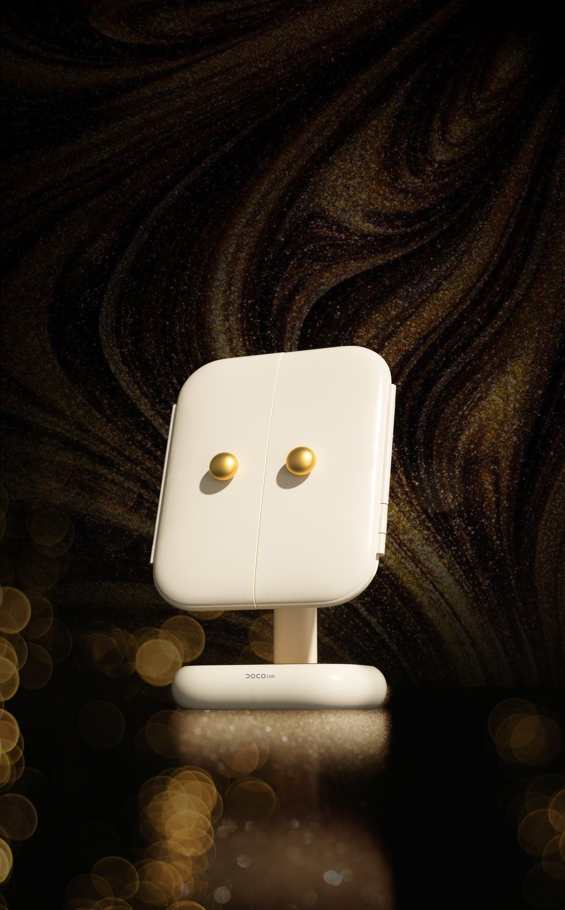 DOCO LAB Battery capacity: 2500mAh, middle mirror lamp bead three-color temperature, one-button touch control, long press stepless dimming, with a 2x mirror, a 5x mirror,