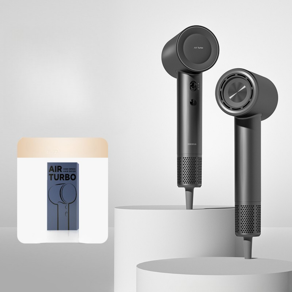 DOCO LAB High-speed hair dryer - space gray/clear white Black